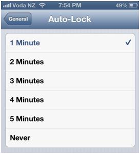 Autolock feature iphone