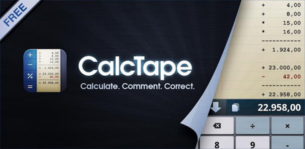 Android number apps calctape