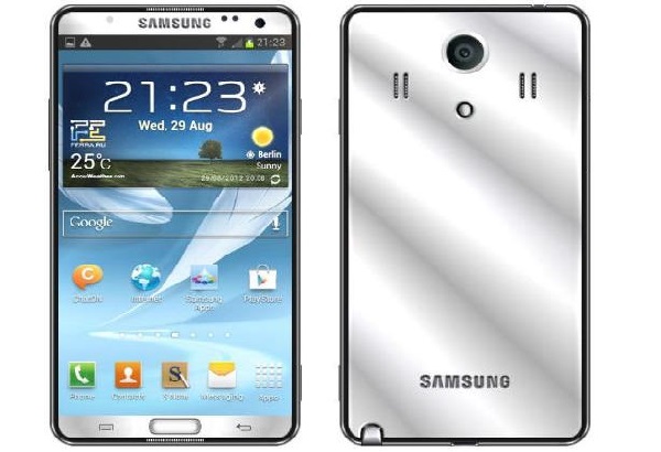Rumoured look of the  galaxy note 3