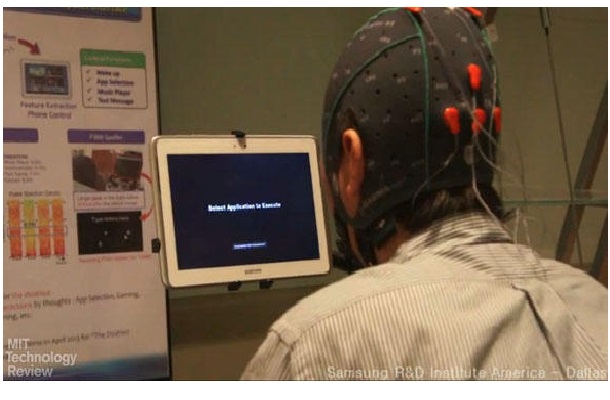 Quite a geeky-looking cap we have here - samsung's mind control tech