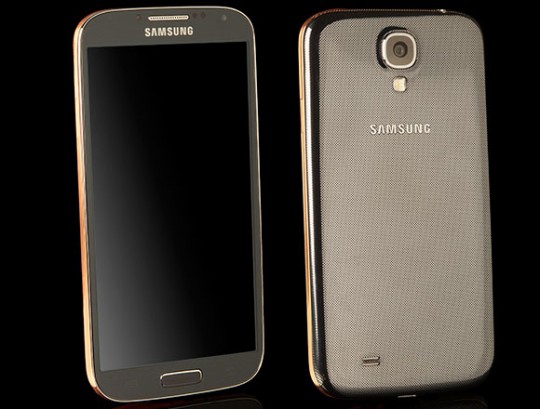 Gold-plated galaxy s4 is the bling