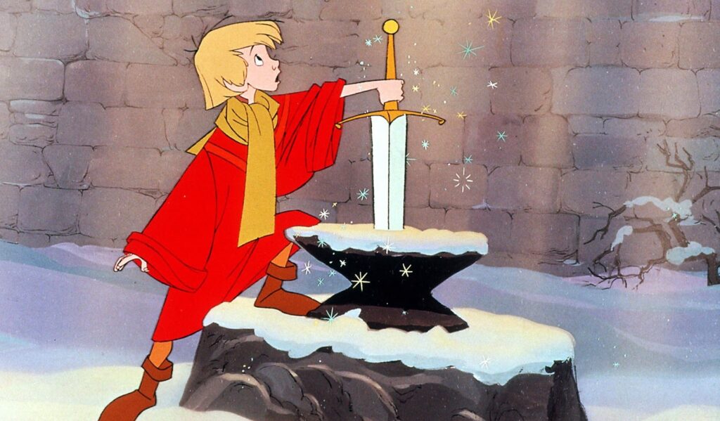Sword-in-the-stone. 