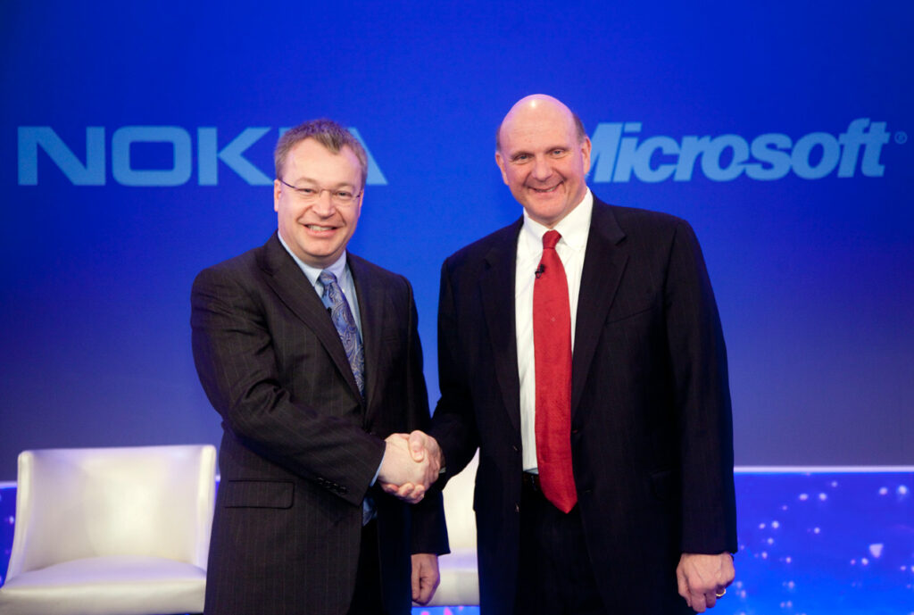 This is elop and ballmer in 2011. I told you there was hand holding!