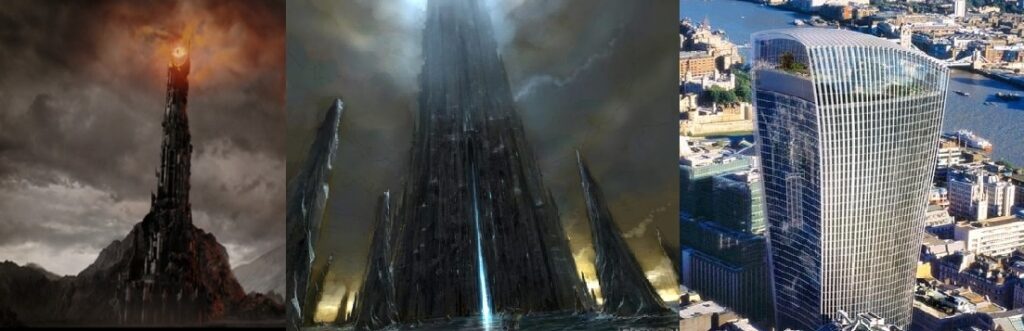 Does it really look that out of place in the company of the dark tower of mordor and fable 2's spire? No, it does not.