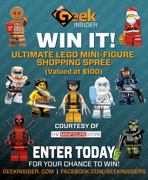 Geek insider, geekinsider, geekinsider. Com,, win it! Ultimate lego minifigure shopping spree - giveaway, contests