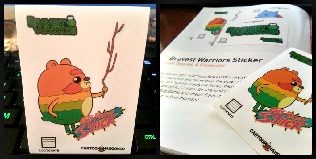 Loot crate february 2014 bravest warriors stickers