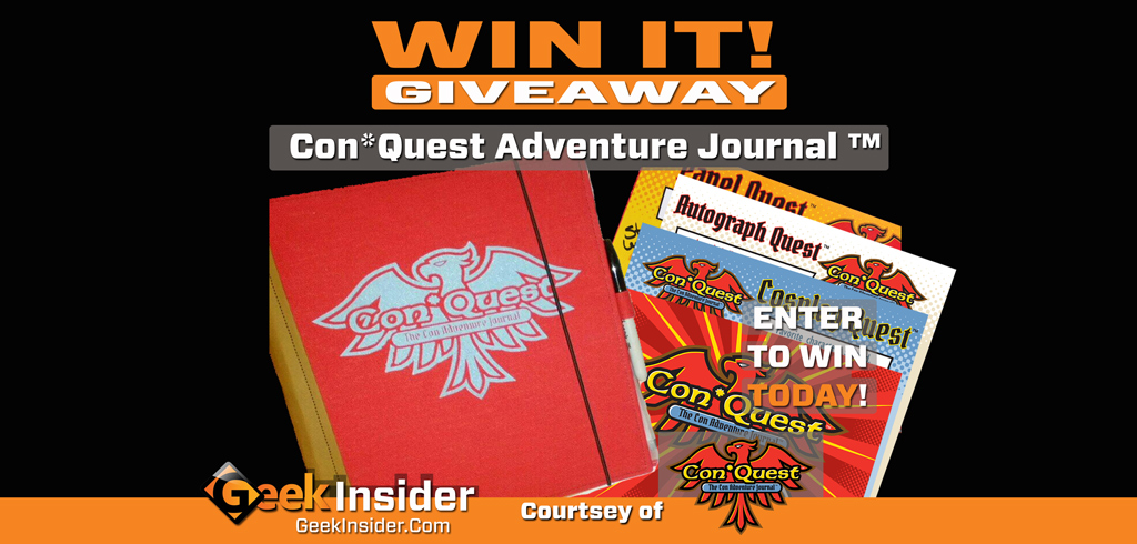 Geek insider, geekinsider, geekinsider. Com,, win it! Con*quest adventure journal giveaway, courtesy of con*quest, contests