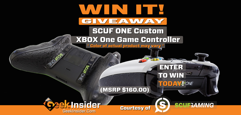 Geek insider, geekinsider, geekinsider. Com,, win it! Scuf one xbox one controller giveaway, courtesy of scuf gaming, contests