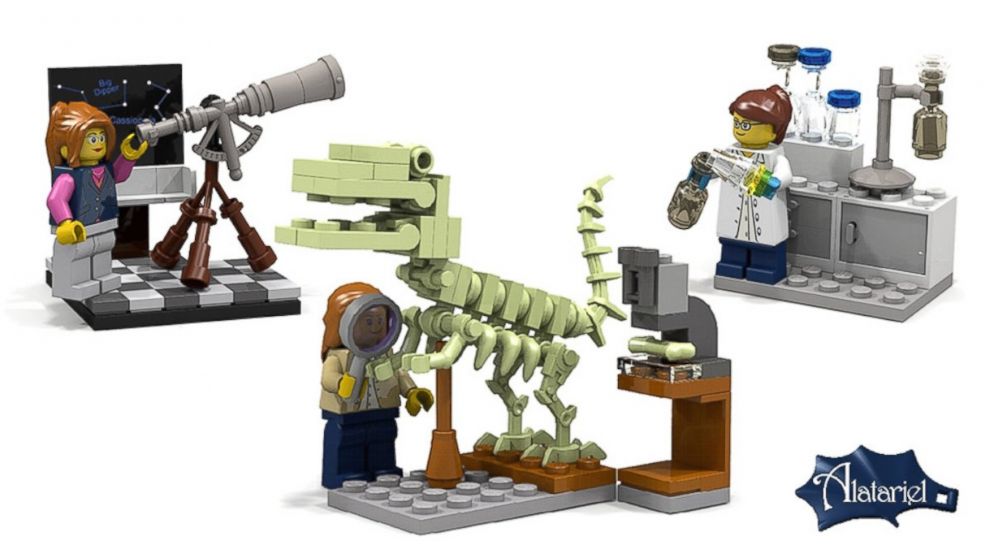 Lego female scientist set