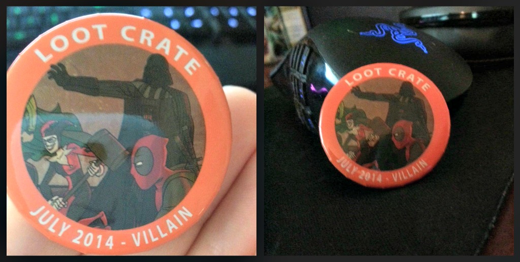 Loot crate july 2014 unboxing and review: villain theme/ badge