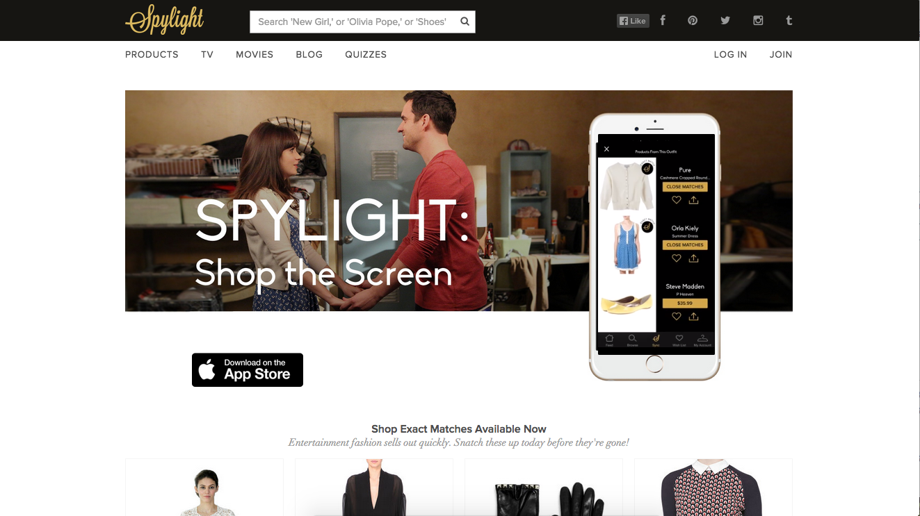 Spylight: shop fashion from your favorite shows and movies