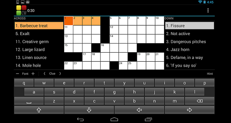Crossword puzzle, mobile games for your commute