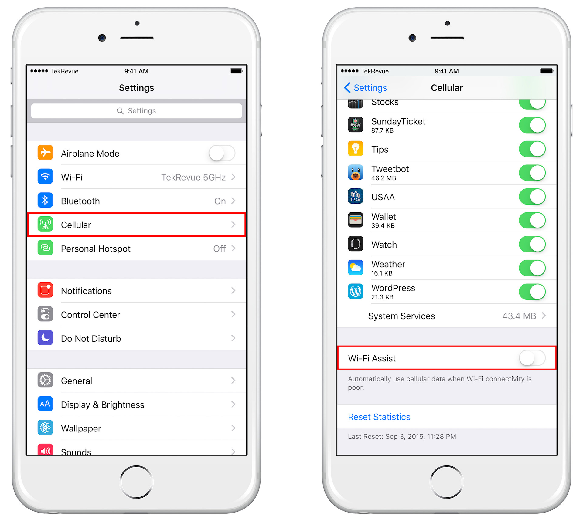 How to turn off wifi assist, ios 9, tutorial