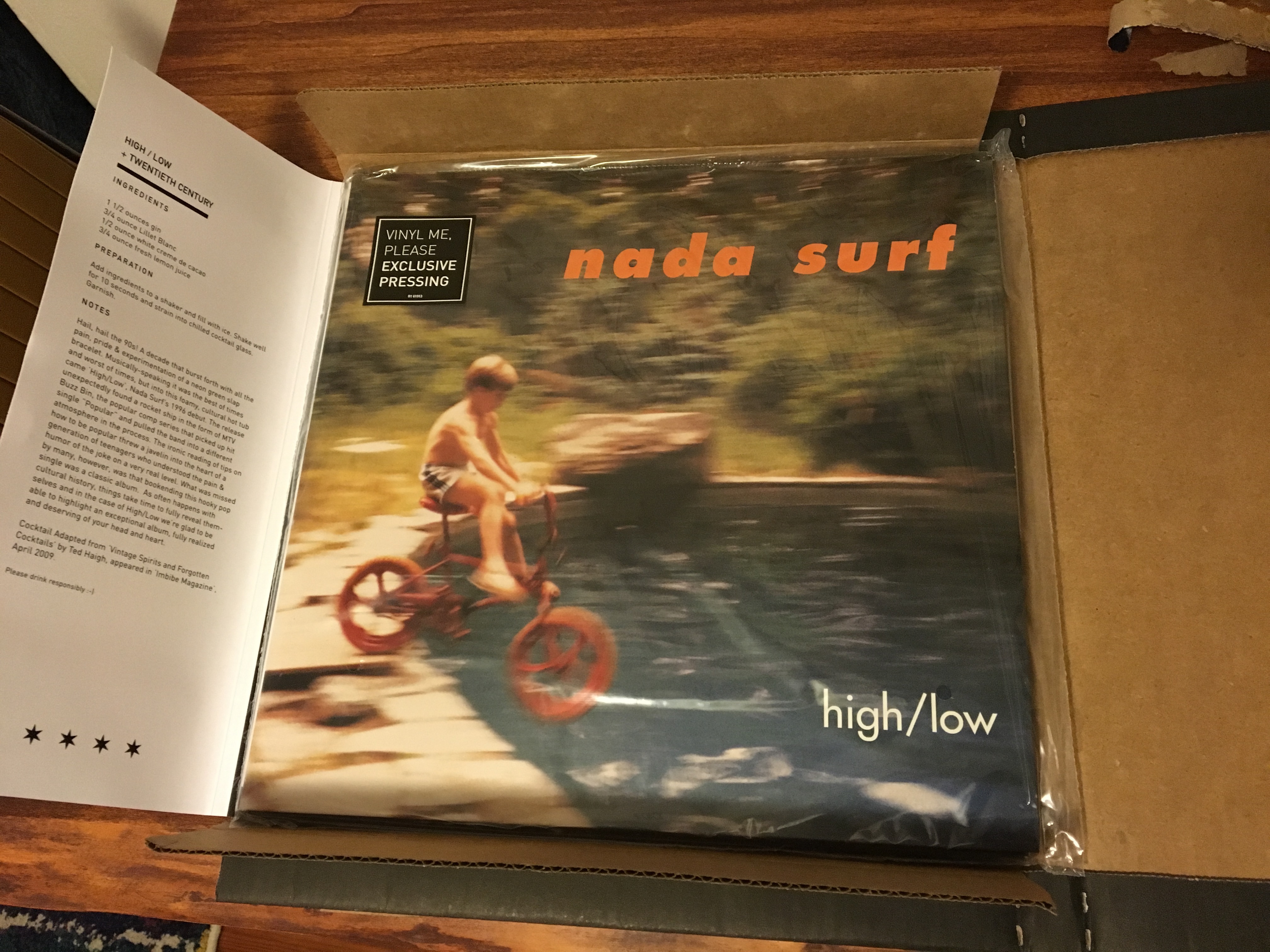 Nada surf, high/low, exclusive pressing, vinyl me please