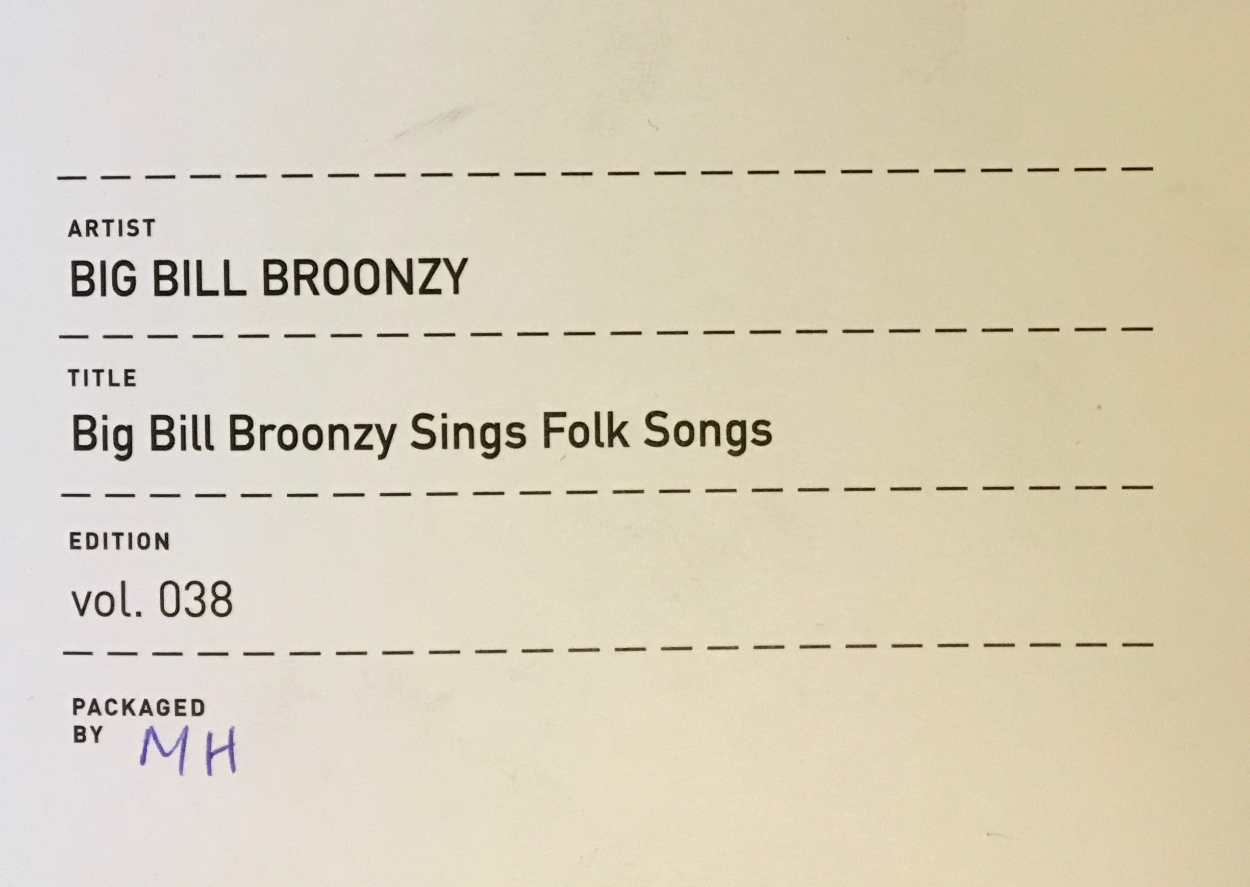 Vol. 038, big bill broonzy, vinyl me please review