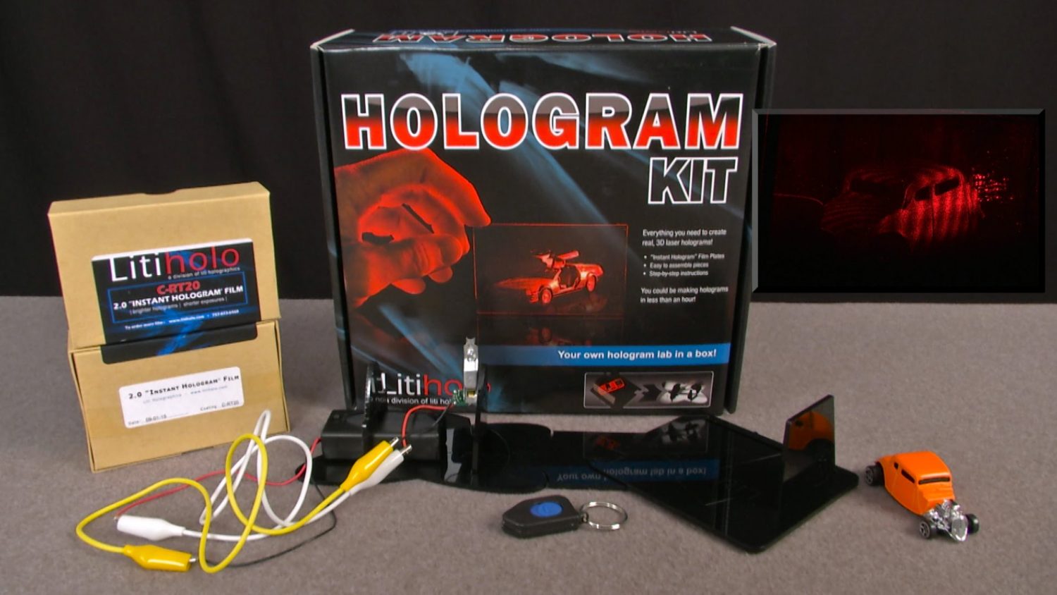 Litiholo Hologram Kit W/ 20 Film Plates • Create 3D Laser Holograms • BRAND NEW! 