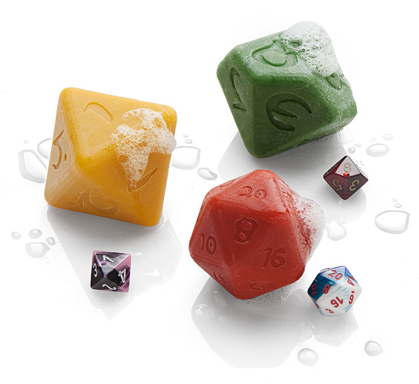 Gaming dice soap from thinkgeek