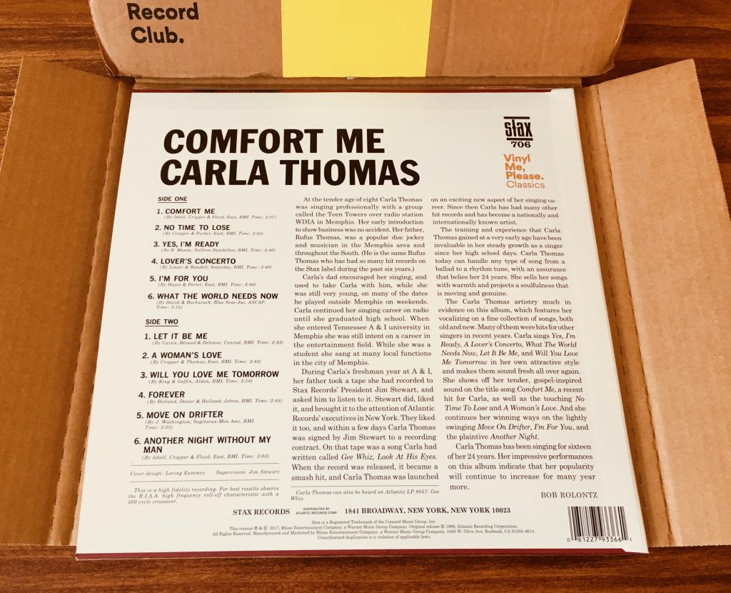 Geek insider, geekinsider, geekinsider. Com,, vinyl me, please may edition: carla thomas 'comfort me', entertainment