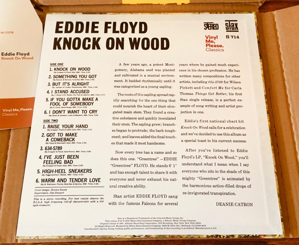 Geek insider, geekinsider, geekinsider. Com,, vinyl me, please december edition: eddie floyd 'knock on wood', entertainment