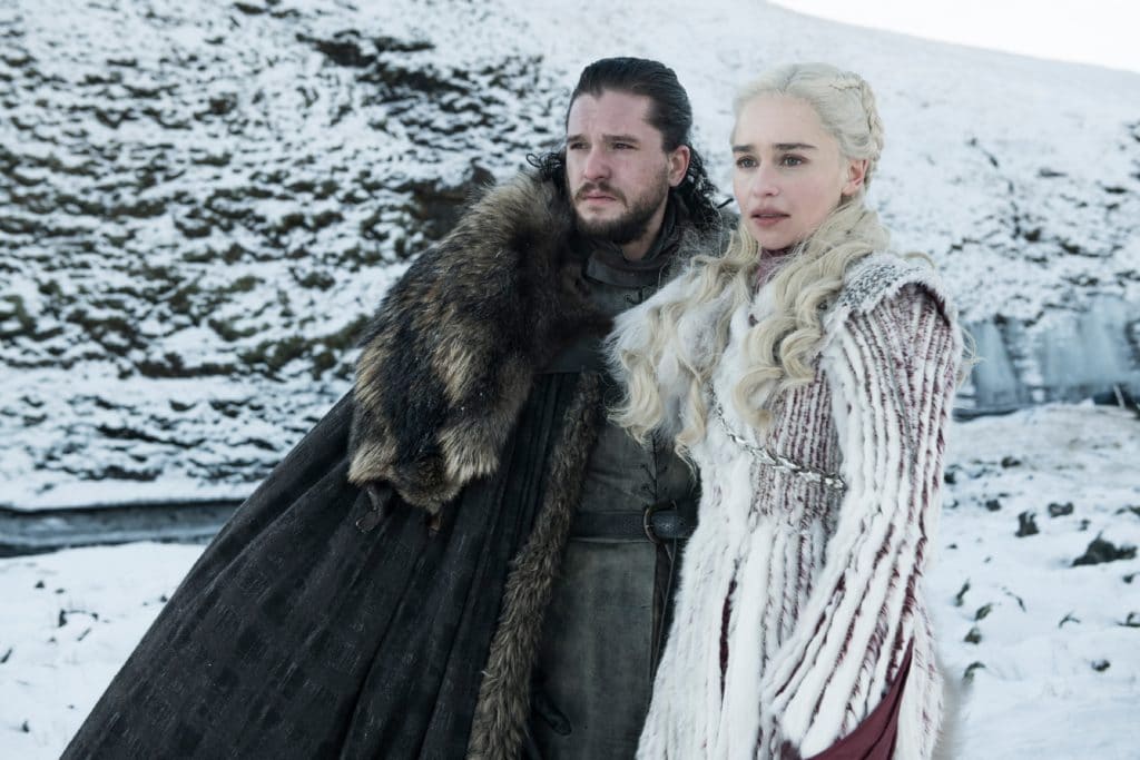 'game of thrones' s8 e1, jon and dany
