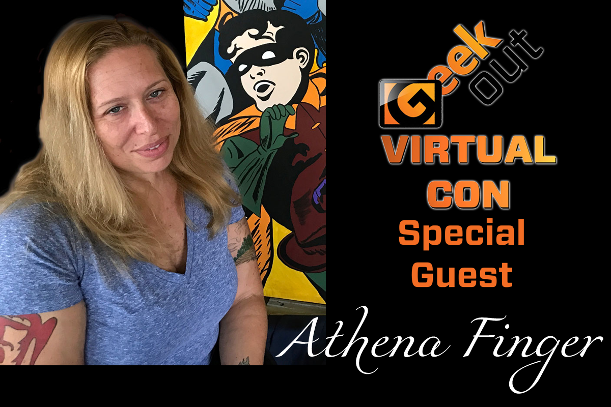 Athena finger is coming to geek out virtual con 2020