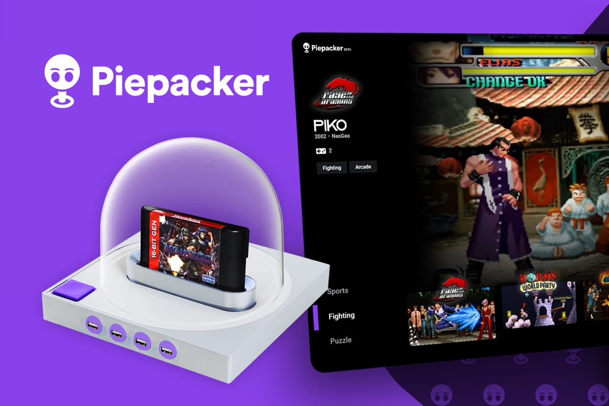 Piepacker, gaming, gaming console, kickstarter, retro gaming, gaming platform,