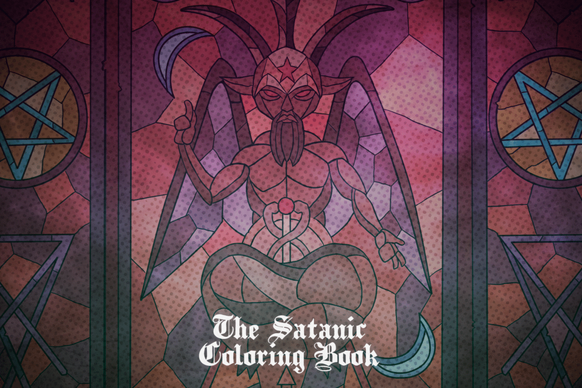 The satanic coloring book, jason lenox, art book, adult coloring book,