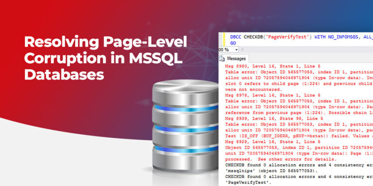 Resolving page-level corruption in ms sql databases